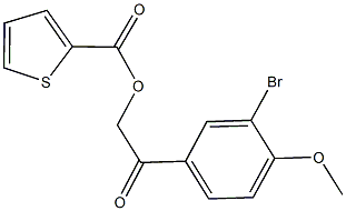 2-(3-bromo-4-methoxyphenyl)-2-oxoethyl 2-thiophenecarboxylate Struktur