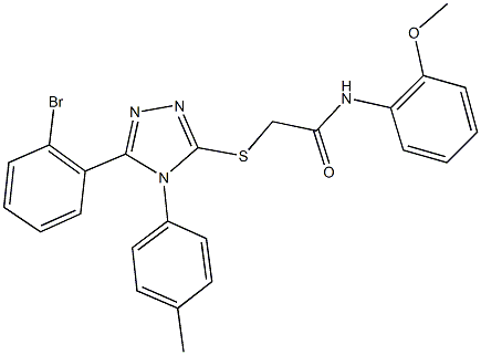 2-{[5-(2-bromophenyl)-4-(4-methylphenyl)-4H-1,2,4-triazol-3-yl]sulfanyl}-N-(2-methoxyphenyl)acetamide Structure