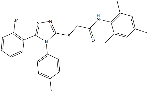 2-{[5-(2-bromophenyl)-4-(4-methylphenyl)-4H-1,2,4-triazol-3-yl]sulfanyl}-N-mesitylacetamide Structure