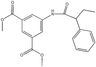dimethyl 5-[(2-phenylbutanoyl)amino]isophthalate Structure
