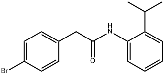 2-(4-bromophenyl)-N-(2-isopropylphenyl)acetamide Structure