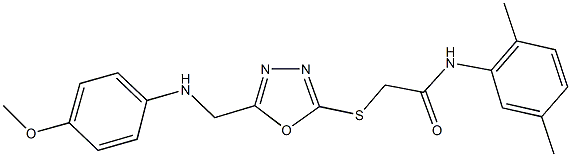 335398-27-1 N-(2,5-dimethylphenyl)-2-{[5-({[4-(methyloxy)phenyl]amino}methyl)-1,3,4-oxadiazol-2-yl]sulfanyl}acetamide