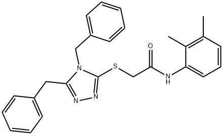 2-[(4,5-dibenzyl-4H-1,2,4-triazol-3-yl)sulfanyl]-N-(2,3-dimethylphenyl)acetamide Structure