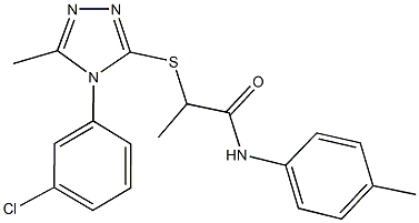 335400-04-9 2-{[4-(3-chlorophenyl)-5-methyl-4H-1,2,4-triazol-3-yl]sulfanyl}-N-(4-methylphenyl)propanamide