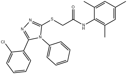 2-{[5-(2-chlorophenyl)-4-phenyl-4H-1,2,4-triazol-3-yl]sulfanyl}-N-mesitylacetamide,335402-73-8,结构式