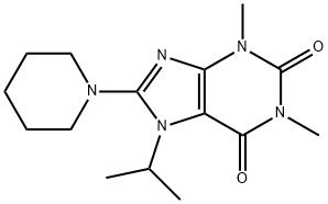 7-isopropyl-1,3-dimethyl-8-piperidin-1-yl-3,7-dihydro-1H-purine-2,6-dione Structure