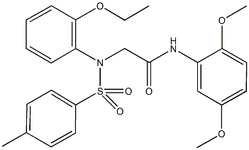 N-(2,5-dimethoxyphenyl)-2-{2-ethoxy[(4-methylphenyl)sulfonyl]anilino}acetamide Structure