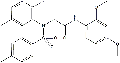 N-(2,4-dimethoxyphenyl)-2-{2,5-dimethyl[(4-methylphenyl)sulfonyl]anilino}acetamide 结构式