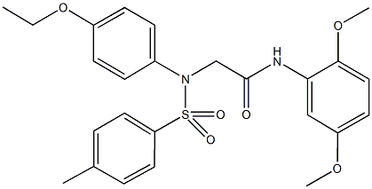 N-(2,5-dimethoxyphenyl)-2-{4-ethoxy[(4-methylphenyl)sulfonyl]anilino}acetamide,335414-71-6,结构式