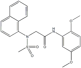 N-(2,5-dimethoxyphenyl)-2-[(methylsulfonyl)(1-naphthyl)amino]acetamide Structure