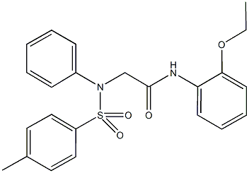 N-(2-ethoxyphenyl)-2-{[(4-methylphenyl)sulfonyl]anilino}acetamide 结构式