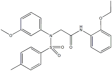 N-(2-ethoxyphenyl)-2-{3-methoxy[(4-methylphenyl)sulfonyl]anilino}acetamide Structure