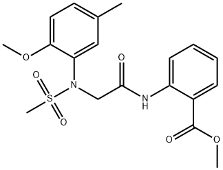 methyl 2-({[2-methoxy-5-methyl(methylsulfonyl)anilino]acetyl}amino)benzoate Structure
