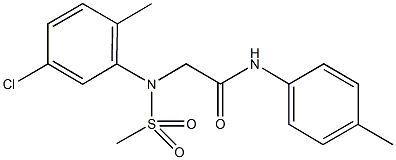 2-[5-chloro-2-methyl(methylsulfonyl)anilino]-N-(4-methylphenyl)acetamide Structure