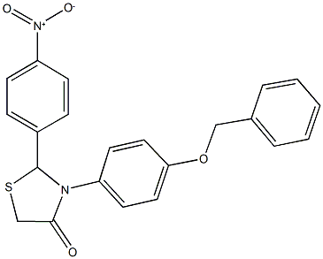 3-[4-(benzyloxy)phenyl]-2-{4-nitrophenyl}-1,3-thiazolidin-4-one|