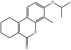 3-isopropoxy-4-methyl-7,8,9,10-tetrahydro-6H-benzo[c]chromen-6-one 化学構造式