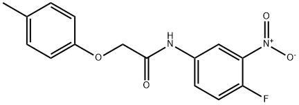 N-{4-fluoro-3-nitrophenyl}-2-(4-methylphenoxy)acetamide Structure