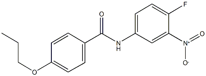 N-{4-fluoro-3-nitrophenyl}-4-propoxybenzamide,335420-37-6,结构式