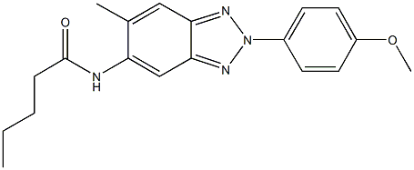 N-[2-(4-methoxyphenyl)-6-methyl-2H-1,2,3-benzotriazol-5-yl]pentanamide,335420-52-5,结构式