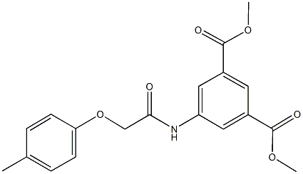 dimethyl 5-{[(4-methylphenoxy)acetyl]amino}isophthalate,335420-55-8,结构式