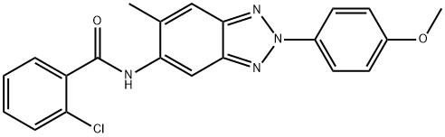 2-chloro-N-[2-(4-methoxyphenyl)-6-methyl-2H-1,2,3-benzotriazol-5-yl]benzamide 结构式