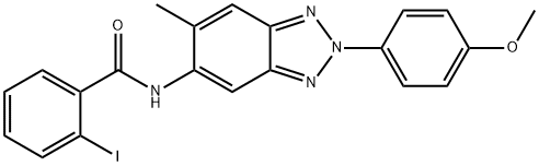 2-iodo-N-[2-(4-methoxyphenyl)-6-methyl-2H-1,2,3-benzotriazol-5-yl]benzamide Struktur