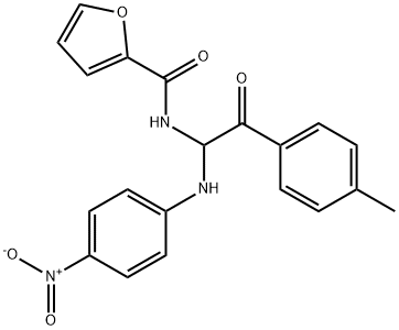 N-[1-{4-nitroanilino}-2-(4-methylphenyl)-2-oxoethyl]-2-furamide Structure