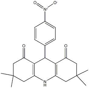 9-{4-nitrophenyl}-3,3,6,6-tetramethyl-3,4,6,7,9,10-hexahydro-1,8(2H,5H)-acridinedione 结构式