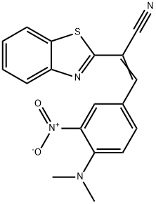 2-(1,3-benzothiazol-2-yl)-3-{4-(dimethylamino)-3-nitrophenyl}acrylonitrile Structure