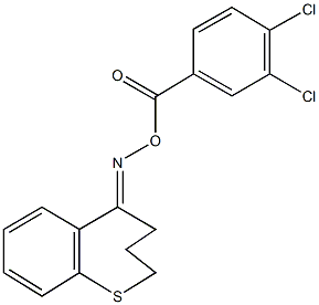 3,4-dihydro-1-benzothiepin-5(2H)-one O-(3,4-dichlorobenzoyl)oxime Structure