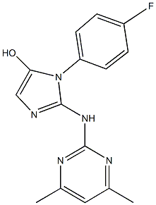 2-[(4,6-dimethyl-2-pyrimidinyl)amino]-1-(4-fluorophenyl)-1H-imidazol-5-ol,336176-40-0,结构式