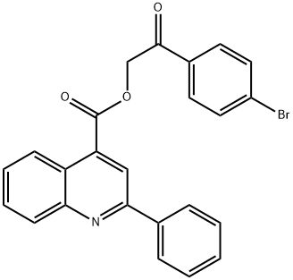 2-(4-bromophenyl)-2-oxoethyl 2-phenyl-4-quinolinecarboxylate Structure