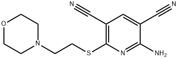 2-amino-6-{[2-(4-morpholinyl)ethyl]sulfanyl}-3,5-pyridinedicarbonitrile|