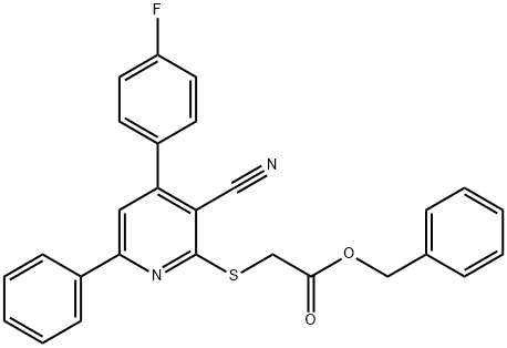benzyl 2-{[3-cyano-4-(4-fluorophenyl)-6-phenyl-2-pyridinyl]sulfanyl}acetate|