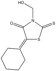 5-cyclohexylidene-3-(hydroxymethyl)-2-thioxo-1,3-thiazolidin-4-one,33656-56-3,结构式