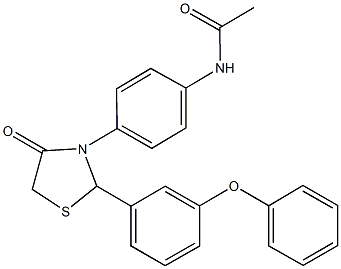 N-{4-[4-oxo-2-(3-phenoxyphenyl)-1,3-thiazolidin-3-yl]phenyl}acetamide|