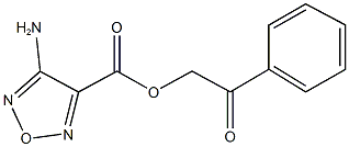 2-oxo-2-phenylethyl 4-amino-1,2,5-oxadiazole-3-carboxylate 结构式