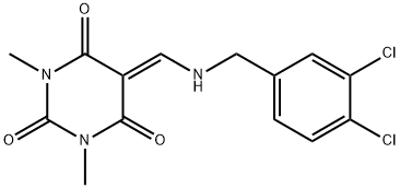 5-{[(3,4-dichlorobenzyl)amino]methylene}-1,3-dimethyl-2,4,6(1H,3H,5H)-pyrimidinetrione Structure