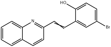 4-bromo-2-[2-(2-quinolinyl)vinyl]phenol 结构式
