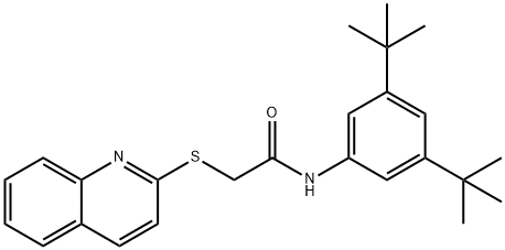 N-(3,5-ditert-butylphenyl)-2-(2-quinolinylsulfanyl)acetamide|