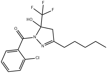 1-(2-chlorobenzoyl)-3-pentyl-5-(trifluoromethyl)-4,5-dihydro-1H-pyrazol-5-ol Structure