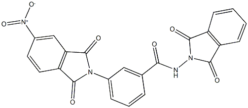 N-(1,3-dioxo-1,3-dihydro-2H-isoindol-2-yl)-3-{5-nitro-1,3-dioxo-1,3-dihydro-2H-isoindol-2-yl}benzamide Struktur