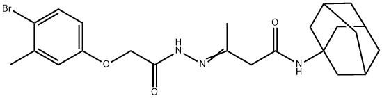 N-(1-adamantyl)-3-{[(4-bromo-3-methylphenoxy)acetyl]hydrazono}butanamide Structure