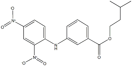 isopentyl 3-{2,4-bisnitroanilino}benzoate Struktur