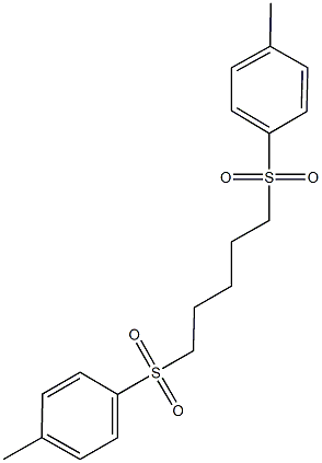 1-methyl-4-({5-[(4-methylphenyl)sulfonyl]pentyl}sulfonyl)benzene|