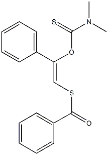 S-(2-{[(dimethylamino)carbothioyl]oxy}-2-phenylvinyl) benzenecarbothioate Structure