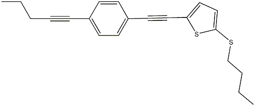 2-(butylsulfanyl)-5-{[4-(1-pentynyl)phenyl]ethynyl}thiophene Struktur