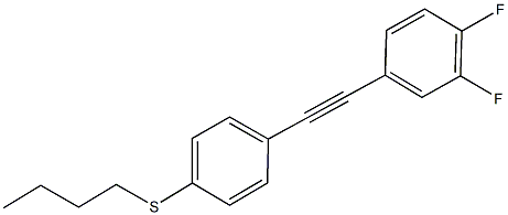 4-{[4-(butylsulfanyl)phenyl]ethynyl}-1,2-difluorobenzene 化学構造式