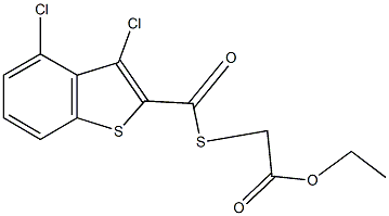 ethyl {[(3,4-dichloro-1-benzothien-2-yl)carbonyl]sulfanyl}acetate 结构式