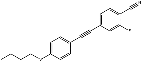 4-{[4-(butylsulfanyl)phenyl]ethynyl}-2-fluorobenzonitrile,337469-13-3,结构式